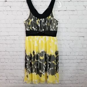 Jonathan Martin Silk yellow and black dress.